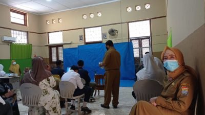 Suasana perpisahan secara virtual SMPN 1 Palembang, Senin (21/6/2021).