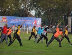 Meriahkan HUT Bhayangkara, Pangdam II Sriwijaya dan Forkopimda Sumsel Olahraga Bersama