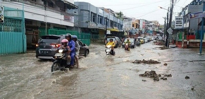Banjir yang melanda kota Palembang beberapa waktu lalu. (foto : Istimewa)