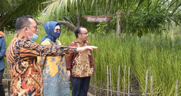 Ketua DPRD Sumatera Selatan, R.A. Anita Noeringhati dalam kunjungan kerja ke Kebun raya Sriwijaya, Sabtu (6/11/2021).