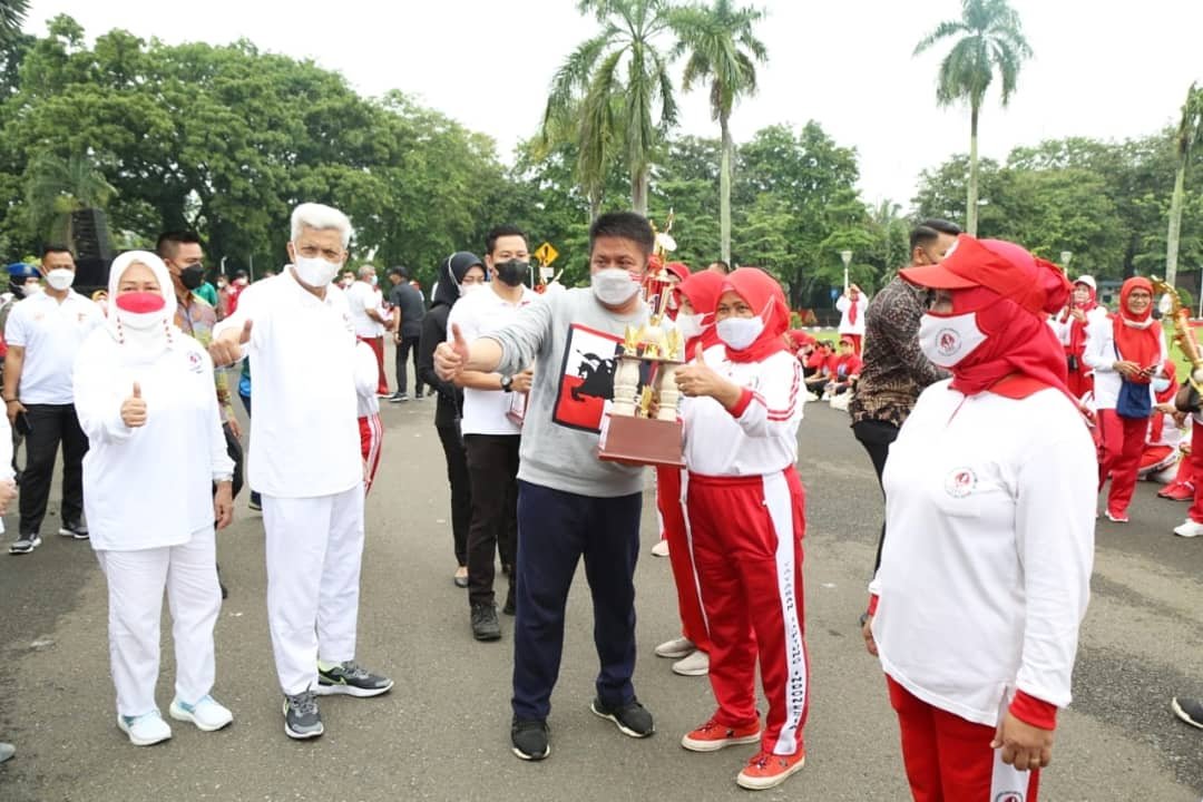 Gubernur Sumsel H Herman Deru, di sela puncak peringatan HUT YJI ke-40, di Griya Agung Palembang, Jum'at (19/11) pagi.