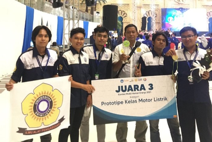 Tim Sriwijaya Eco, Unit Kegiatan Mahasiswa (UKM) Universitas Sriwijaya (Unsri) berhasil meraih juara 3 pada kategori prototipe kelas motor listrik.