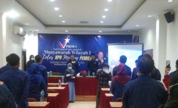 DPW Partai Rakyat Adil Makmur (Prima) Sumatera Selatan mengelar musyawarah wilayah (Muswil) I di Hotel Majestic Palembang, Sabtu (20/11/2021).