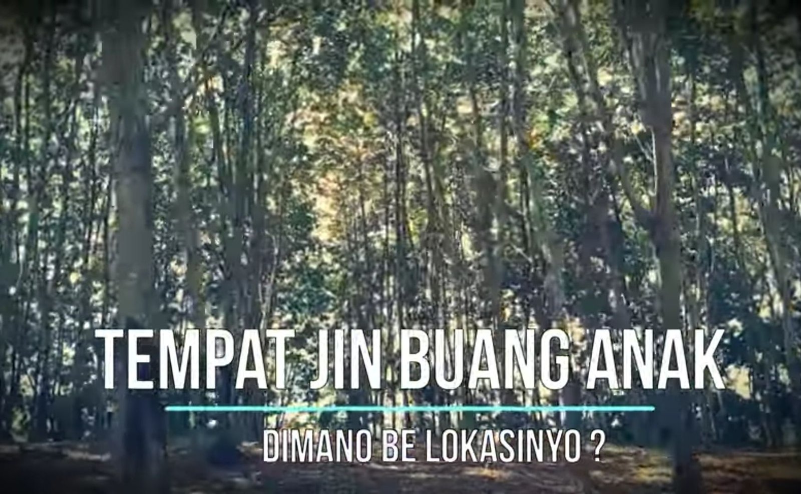 Tempat jin buang anak di Palembang (Tangkapan Layar Youtube Mang Dayat)