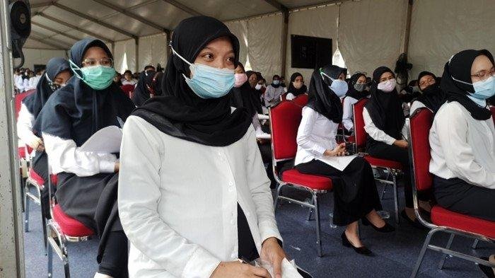 Pelaksanaan tes SKD CPNS di The Sultan Convention Center, Rabu (8/9/2021)
