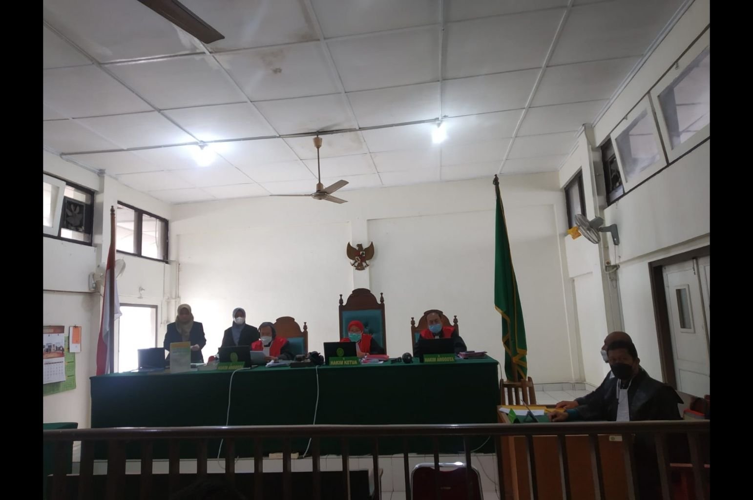 Suasana sidang kasus pornografi dosen Unsri yang digelar secara tertutup
