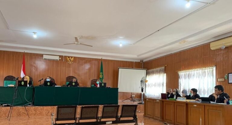 Suasana sidang Sarimuda di Pengadilan Negeri Palembang