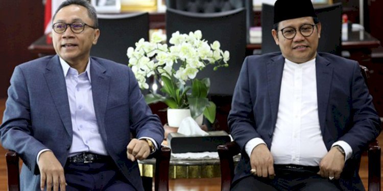 Ketum PAN Zulkifli Hasan dan Ketum PKB Muhaimin