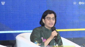 Foto: Sri Mulyani dalam acara perayaan hari pajak. (Tangkapan layar Youtube Direktorat Jenderal Pajak)