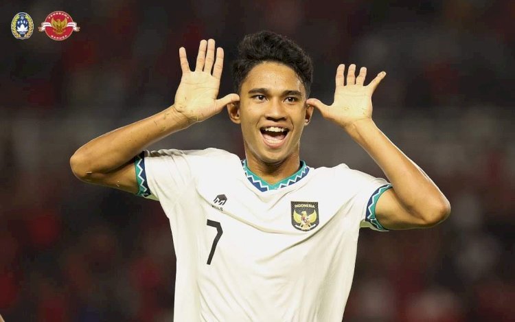 Marselino Ferdinan sukses mencetak dua gol dalam laga Timnas Indonesia melawan Hong Kong/Foto:PSSI