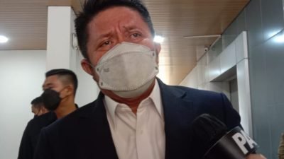 Gubernur Sumsel H Herman Deru saat dikonfirmasi di Kantor Pemprov Sumsel