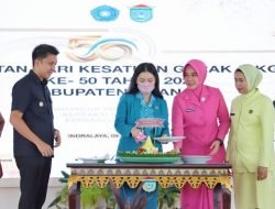 Bupati Panca Hadiri Peringatan HKG-PKK Ke 50 Tahun Emas