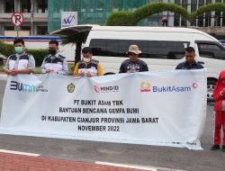 PTBA Kirim Tim dan Donasi untuk Bantu Korban Gempa di Cianjur