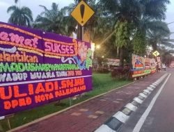 Griya Agung Palembang Kembali Dipenuhi Papan Bunga Ucapan Selamat untuk Pelantikan Wabup Muara Enim