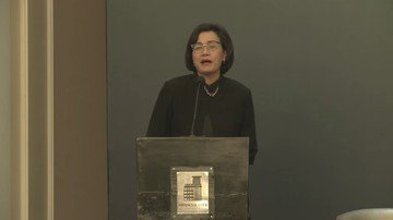 Foto: Sri Mulyani dalam acara CEO Banking Forum - Leadership Sharing: Menyambut Tahun Baru dengan Lebih Optimis. (Tangkapan layar Youtube IBI)