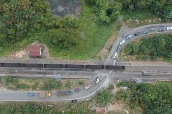 Lokasi pembangunan fly over Gelumbang. foto: kementerian pupr--