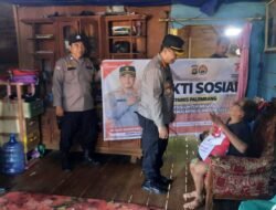 Polrestabes dan Polsek Door To Door Berikan Sembako