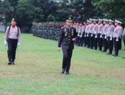 Polres Muara Enim Mengelar Upacara Hari Bhayangkara ke 77 Bersama Instansi