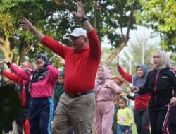 Semangat Pj Sekda Muba Senam Pagi Bersama Jajaran 