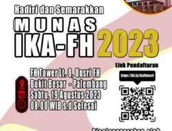 IKA FH Unsri Akan Gelar Pemilihan Ketum di Munas Nanti