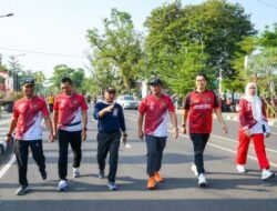 Ribuan Masyarakat Muba Ikuti Senam dan Jalan Sehat Bersama