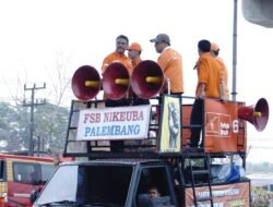 Pasukan Bermotor Konvoi Jemput Kedatangan Said Iqbal di Sumsel