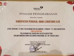Kerja Keras Bupati Heri Amalindo Pelayanan KB di PALI Lebihi Target, BKKBN Berikan Penghargaan