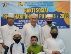 Peringati HUT PUPR ke 78, Forsilmi Pensiunan PUBM Sumsel Bantu Kaum Dhuafa