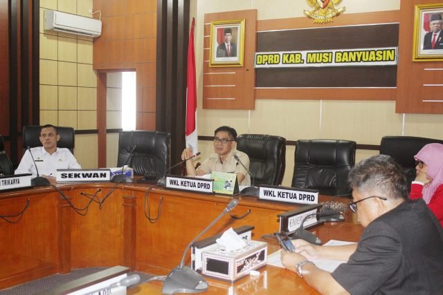 Rapat Badan Musyawarah DPRD Kabupaten Musi Banyuasin (foto : humas kominfo muba)