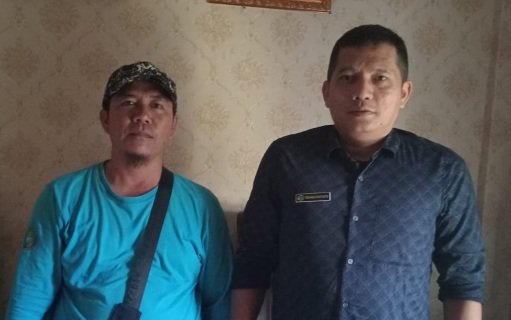 Kepala Pertanahan Kabupaten PALI, Yohanes (kanan) dan jurnalis halopos.id Jerry Hardiansyah (kiri)