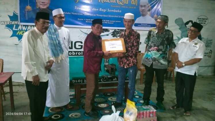 PWI Sumsel Gelar Syukuran dan Bagi Sembako