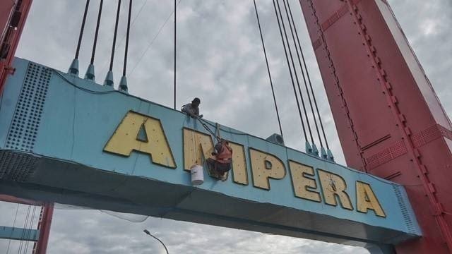 Ilustrasi Jembatan Ampera Palembang