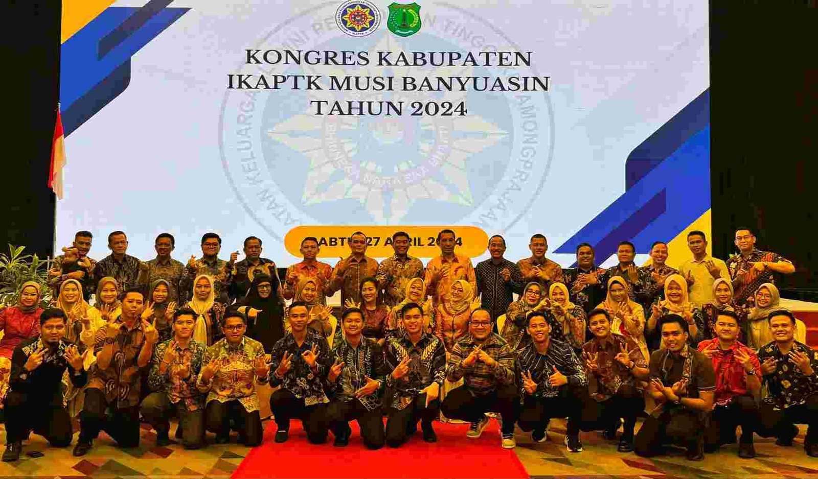 Terpilih Aklamasi, Akhmad Toyibir dan Mohammad Reza Nahkodai IKAPTK Muba 2024-2029