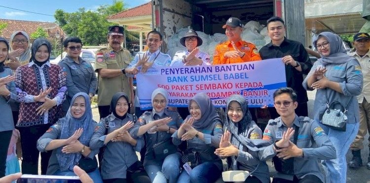 BSB Salurkan 500 Paket Sembako untuk Korban Banjir di OKU