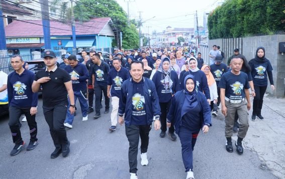 Meriahkan HUT Sumsel ke-78 Tahun, Pj Gubernur Ikuti Jalan Sehat