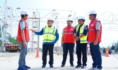 Pj Bupati Sandi Fahlepi Tinjau Progres Pembangunan Tol di Muba