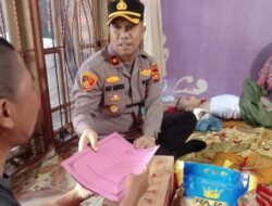 Polsek SU I Kunjungi Juansyah Pratama Warga Yang Sakit Lumpuh Layu