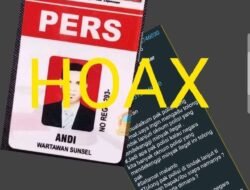 Salah Satu Nama Wartawan Dicatut Oknum ke Aplikasi Banpol