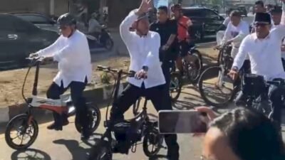 Konvoi Naik Sepeda, Yudha – Bahar Paslon Pertama Daftar ke KPU