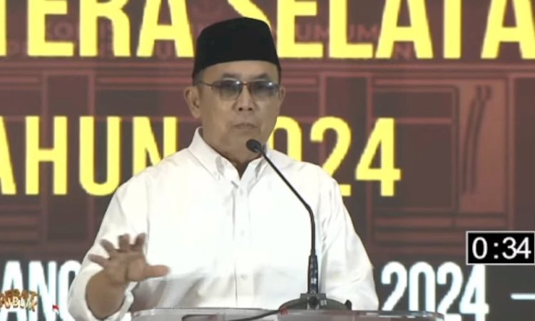 Eddy Santana Putra dalam debat perdana Pilgub Sumsel 2024/handout