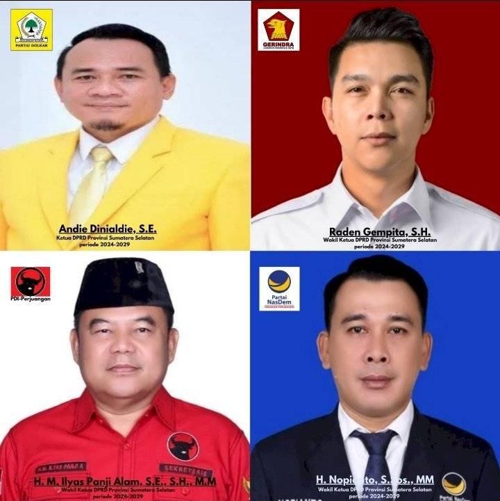 Resmi Terbentuk, Ini Nama Ketua dan Wakil Ketua DPRD Sumsel