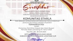 Sertifikat Komunitas Starla