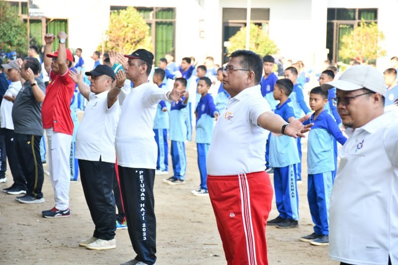 Santri-Kemenag Sumsel Gelar Senam Santri Meriahkan Hari Santri 2024