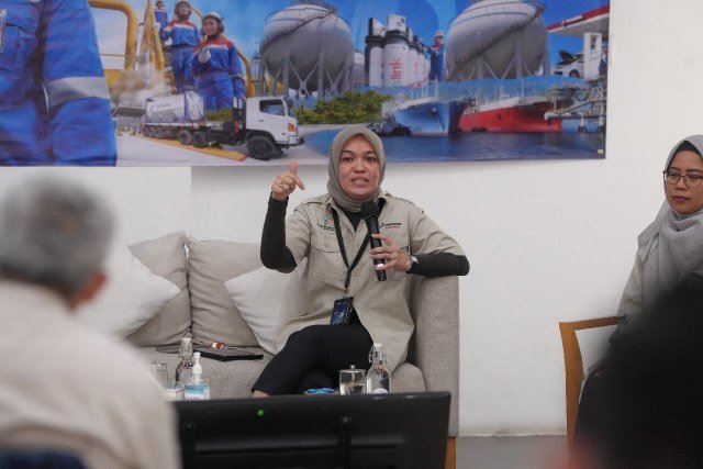 Direktur Strategi dan Pengembangan Bisnis PGN Rosa Permata Sari saat paparan dalam Rakernas SP PGN 2024