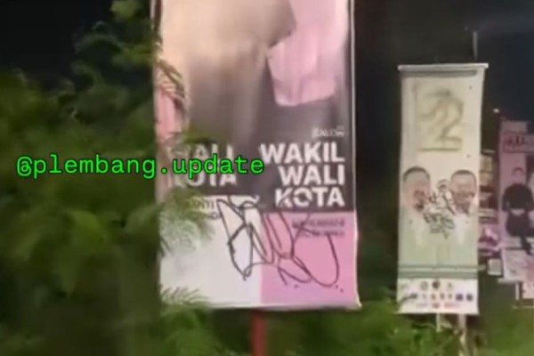 Aksi vandalisme di jalanan Palembang (Dok: Palembang.update)