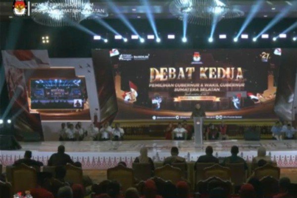 Debat kedua Pilgun Sumsel di Pilkada 2024 (tangkapan layar KPU Sumsel) 
