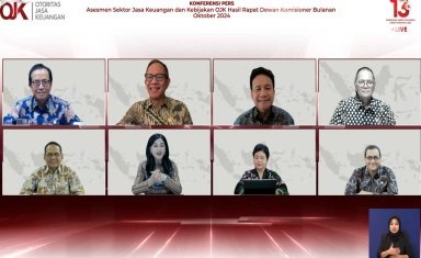 Zoom Rapat Dewan Komisioner Bulanan Otoritas Jasa Keuangan (OJK) (sumber : humas OJK)