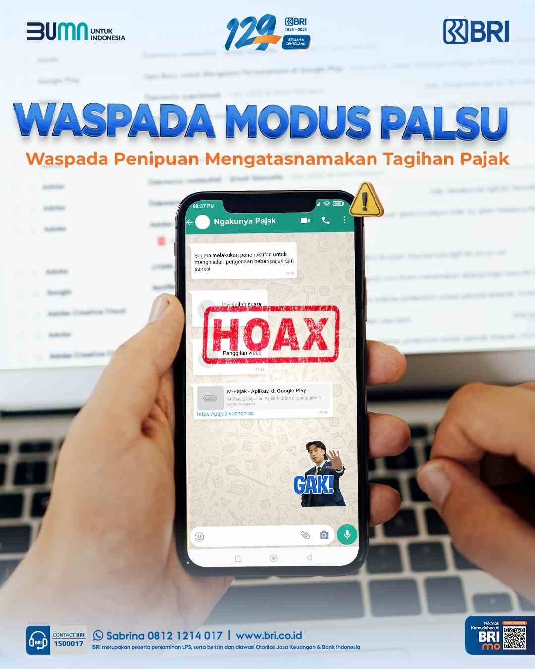 Ilustrasi Aplikasi Whatsapp. Foto. Dok. Humas BRI