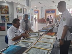 Apresiasi Ketua Kwarda Sumsel Terhadap Karya Lukis Siswa SLB