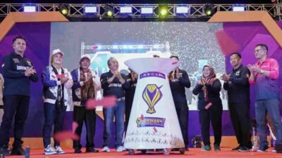 Wartawan Se-Sumsel Semangat Ikuti Porwada di Kabupaten Muba